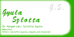 gyula szlotta business card